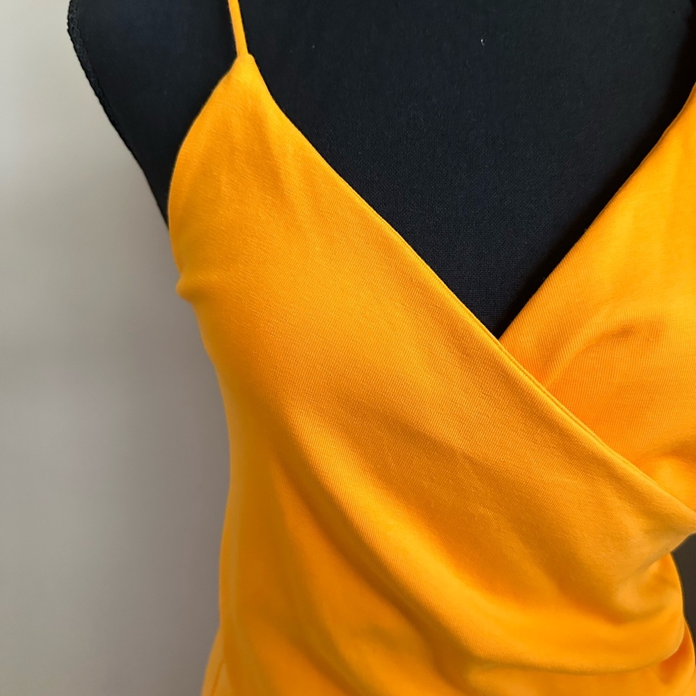 NWOT Zara Orange Asymmetrical Dress - Picture 6 of 7